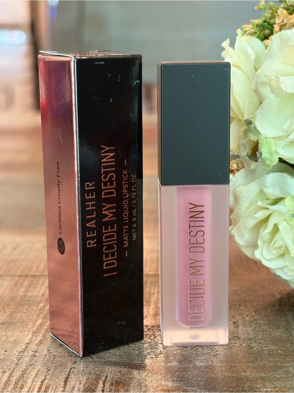 New REALHER Matte LIQUID LIPSTICK in I DECIDE MY DESTINY {Mauve}
